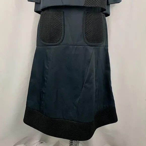Fendi Navy Dress With Mesh Detail